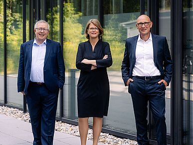 v.l.n.r. Gerhard Fuchs, Karin Sprekelmeyer, Dirk Lauenstein