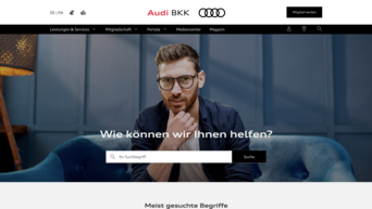 Startseite der Webseite audibkk.de