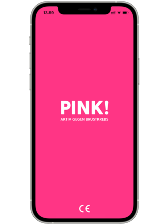 Startscreen der Applikation "Pink".