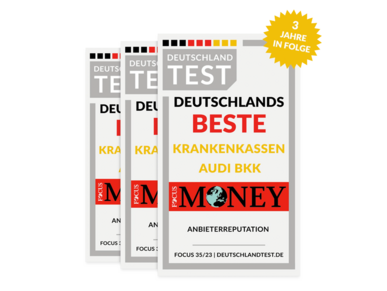 Auszeichnung von Focus Money für Deutschlands beste Krankenkassen