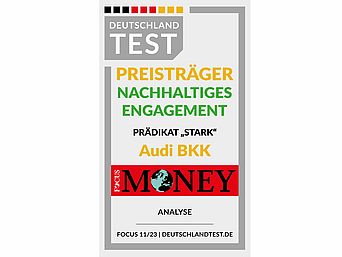 Nachhaltigkeitssiegel der Audi BKK Nachhaltigkeitssiegel der Audi BKK