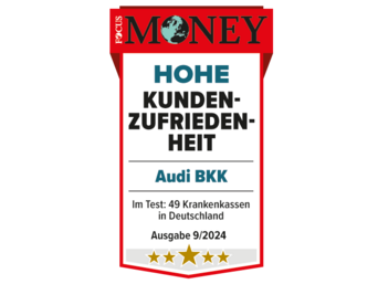 Audi BKK erhält Auszeichnung von Focus Money für hohe Kundenzufriedenheit