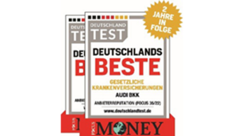 Auszeichnung von Focus Money für die Audi BKK