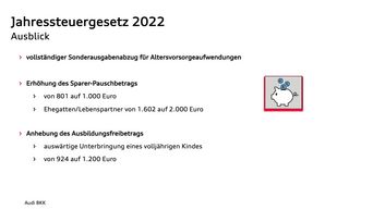 Grafik zum Jahressteuergesetz 2022