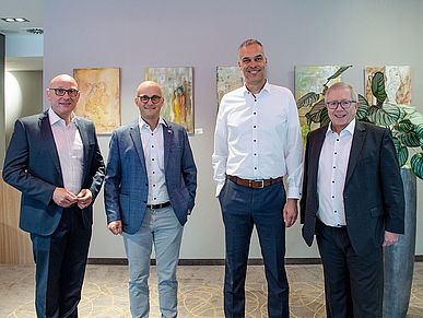 V.l.n.r. Gerhard Fuchs, Tomas Borm, Jörg Schlagbauer, Dirk Lauenstein