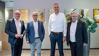 V.l.n.r. Gerhard Fuchs, Tomas Borm, Jörg Schlagbauer, Dirk Lauenstein