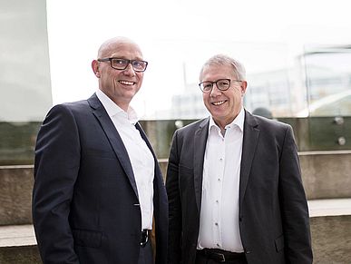 Der Audi BKK Vorstand: Dirk Lauenstein und Gerhard Fuchs.