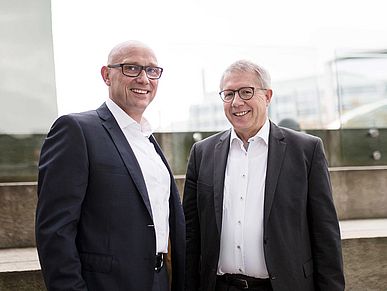 Foto: Der Audi BKK Vorstand: Dirk Lauenstein und Gerhard Fuchs.