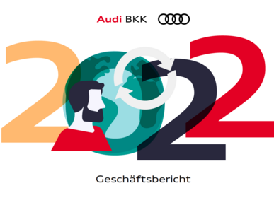 Grafik zum Geschäftsbericht 2022 der Audi BKK